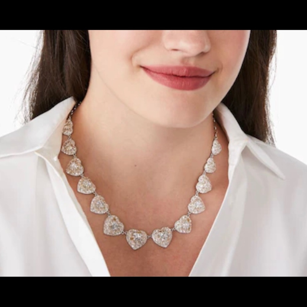 Kate Spade Something Sparkly Heart Necklace NWT